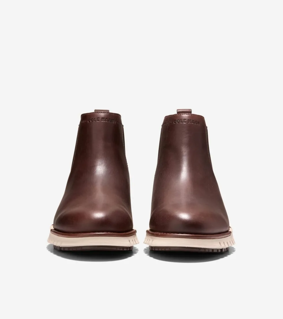 Cole Haan Extended Sizes & Widths|Boots*Men's ZERØGRAND Remastered Waterproof Chelsea Boots DarkCoffee-OxfordTan