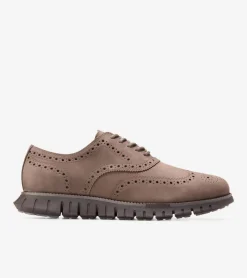 Cole Haan Extended Sizes & Widths|Oxfords*Men's ZER&Oslash;GRAND Remastered Wingtip Oxfords Lava-Truffle-Chocolate
