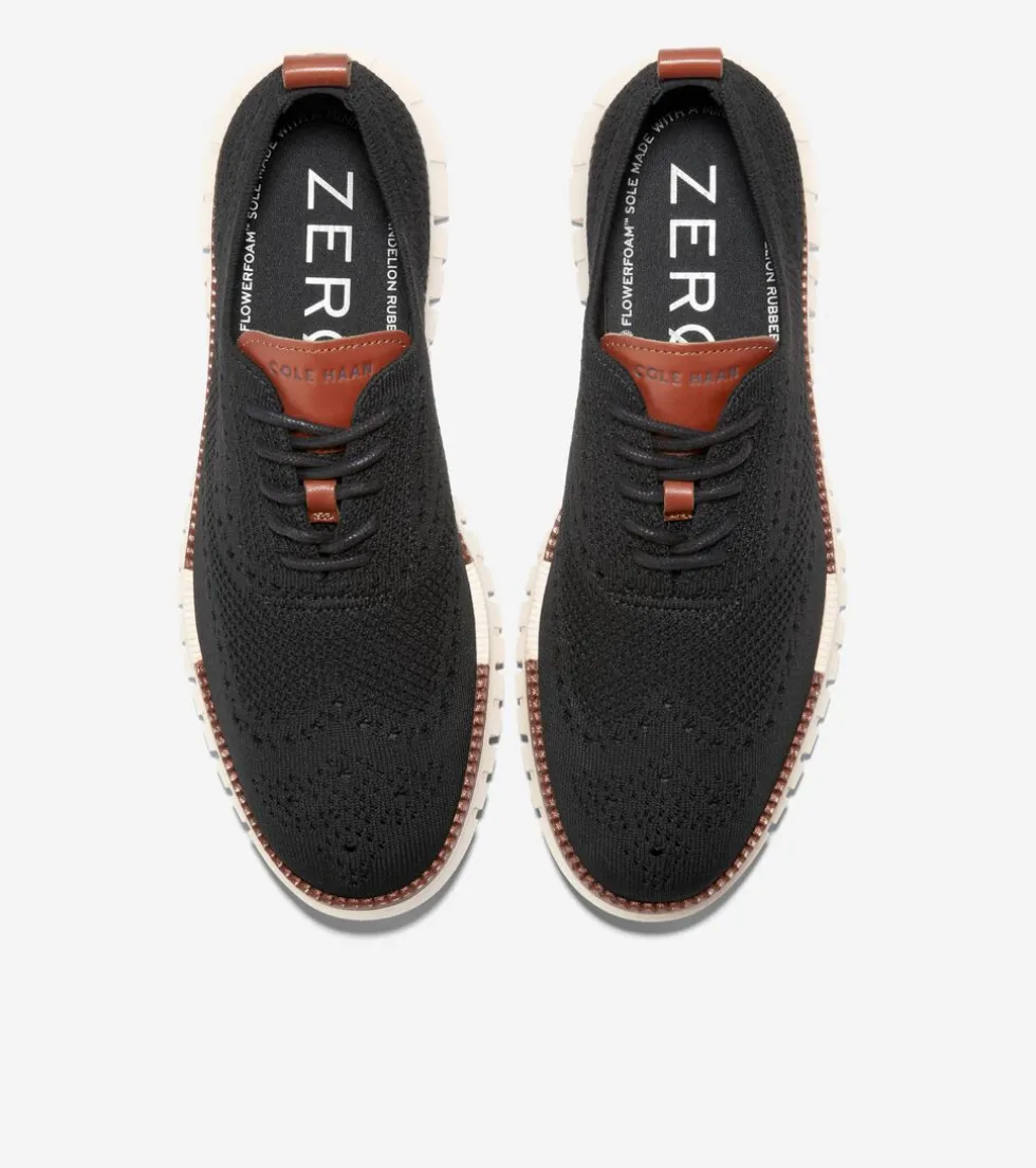 Cole Haan Extended Sizes & Widths|Dress Shoes*Men's ZERØGRAND Remastered Stitchlite™ Wingtip Oxfords BlackStitchlite™-Ivory