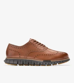 Cole Haan Extended Sizes & Widths|Dress Shoes*Men's ZER&Oslash;GRAND Remastered Wingtip Oxfords BritishTan-Java