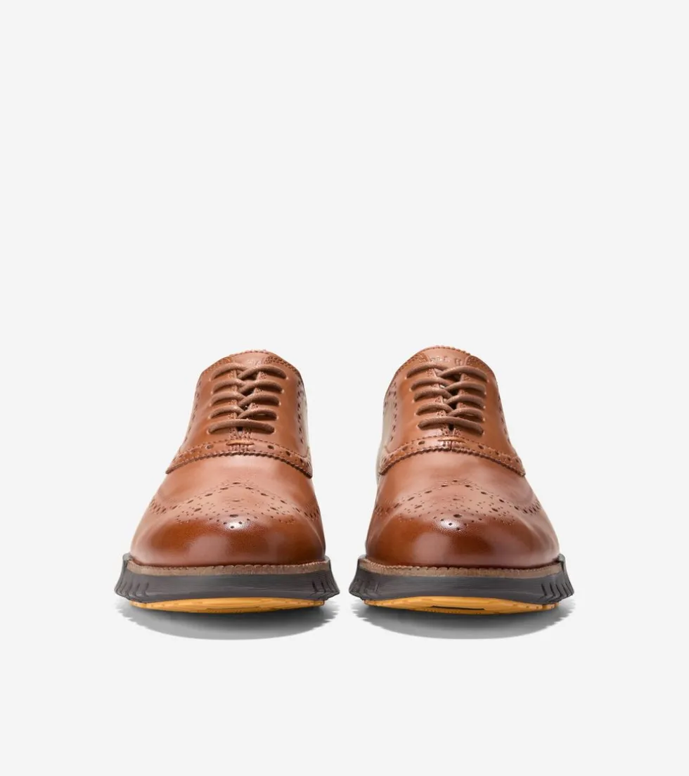 Cole Haan Extended Sizes & Widths|Dress Shoes*Men's ZERØGRAND Remastered Wingtip Oxfords BritishTan-Java
