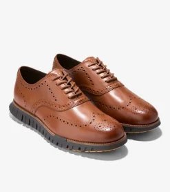 Cole Haan Extended Sizes & Widths|Dress Shoes*Men's ZERØGRAND Remastered Wingtip Oxfords BritishTan-Java