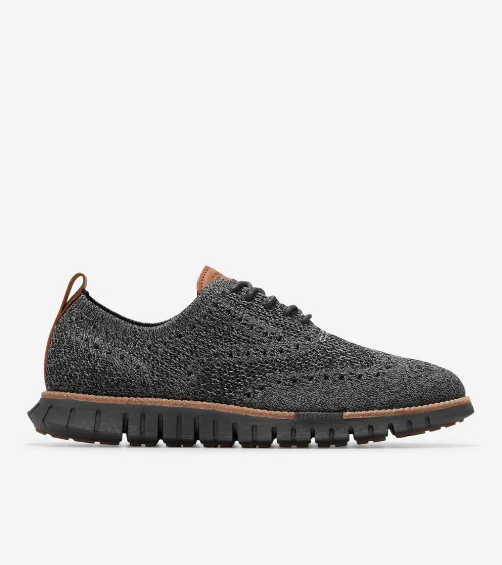 Cole Haan Dress Shoes|Oxfords*Men's ZERØGRAND Remastered Stitchlite™ Wingtip Oxfords MagnetGrayStitchlite™-Black