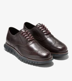 Cole Haan Extended Sizes & Widths|Dress Shoes*Men's ZERØGRAND Remastered Wingtip Oxfords Madeira-Black