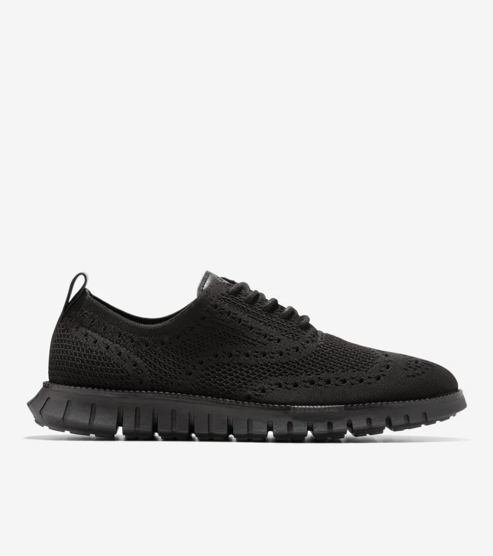 Cole Haan Extended Sizes & Widths|Dress Shoes*Men's ZERØGRAND Remastered Stitchlite™ Wingtip Oxfords BlackStitchlite™
