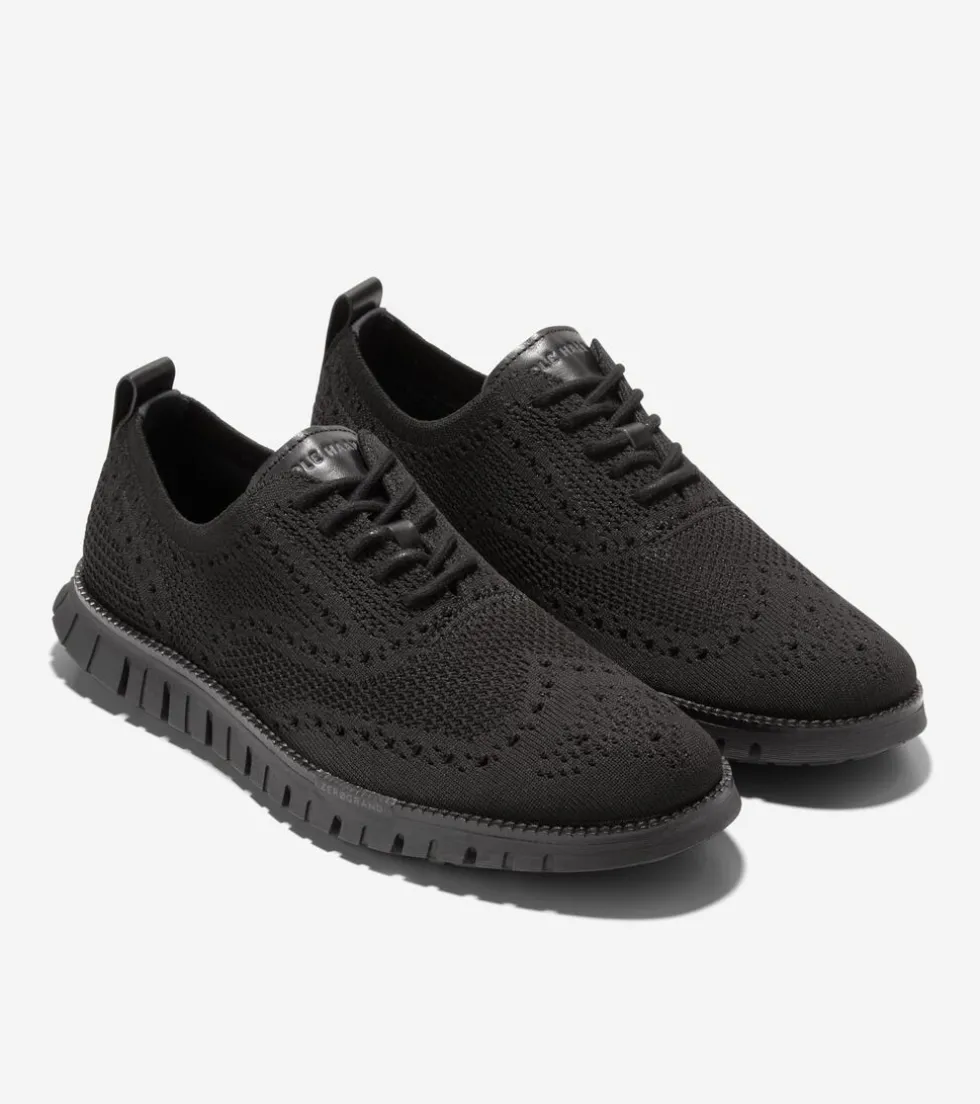 Cole Haan Extended Sizes & Widths|Dress Shoes*Men's ZERØGRAND Remastered Stitchlite™ Wingtip Oxfords BlackStitchlite™