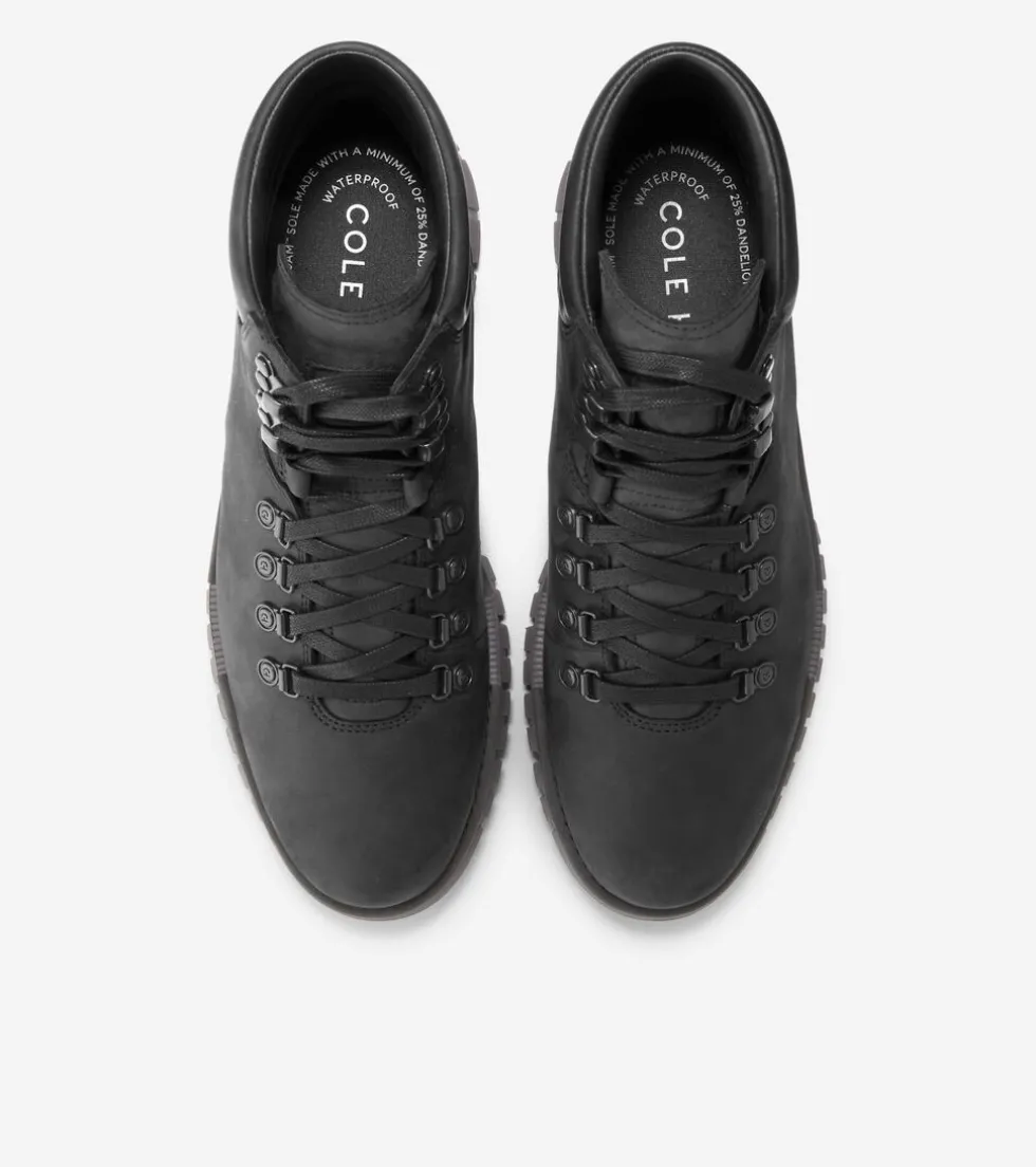 Cole Haan Extended Sizes & Widths|Boots*Men's ZERØGRAND Remastered Waterproof Hiking Boots Black-Pavement
