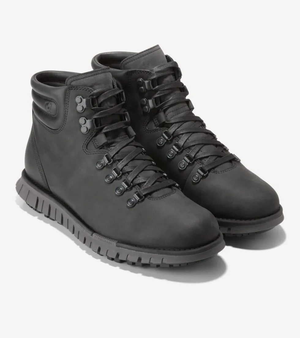 Cole Haan Extended Sizes & Widths|Boots*Men's ZERØGRAND Remastered Waterproof Hiking Boots Black-Pavement