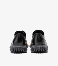 Cole Haan Extended Sizes & Widths|Dress Shoes*Men's 4.ZER&Oslash;GRAND Wingtip Winter Oxfords Black-GrayPinstripe