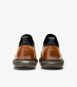 Cole Haan Dress Shoes|Oxfords*Men's 4.ZERØGRAND Wingtip Oxfords BritishTan-Java