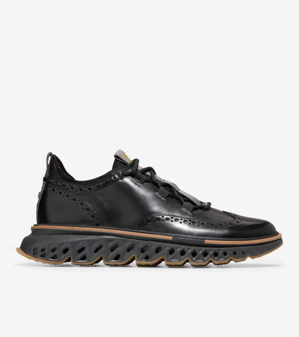 Cole Haan Extended Sizes & Widths|Dress Shoes*Men's 5.ZERØGRAND Wingtip Oxfords Black-Pavement-Stormcloud