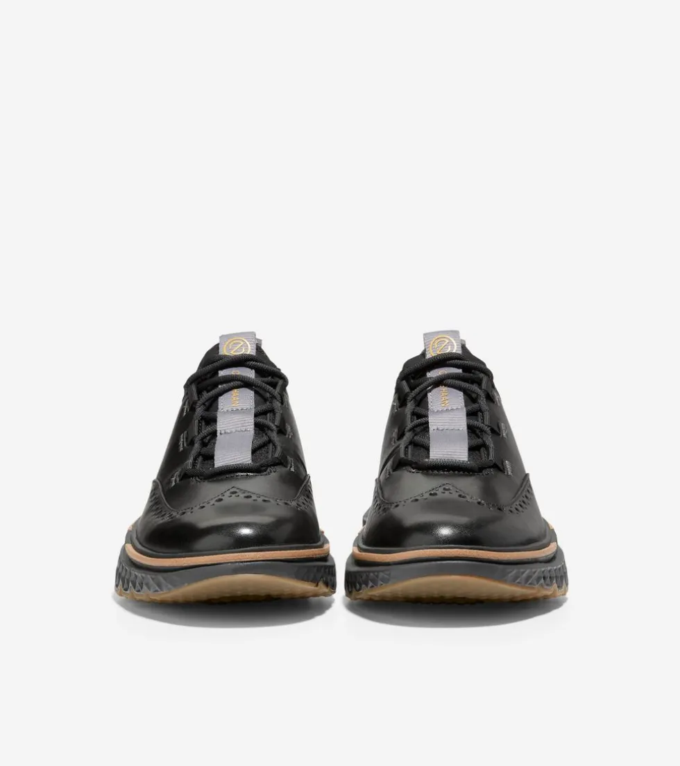 Cole Haan Extended Sizes & Widths|Dress Shoes*Men's 5.ZERØGRAND Wingtip Oxfords Black-Pavement-Stormcloud