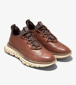 Cole Haan Dress Shoes|Oxfords*Men's 5.ZER&Oslash;GRAND Wingtip Oxfords DarkSequoia-AlabasterGleam