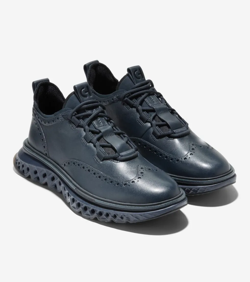Cole Haan Oxfords*Men's 5.ZERØGRAND Wingtip Oxfords Blueberry