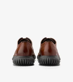 Cole Haan Extended Sizes & Widths|Dress Shoes*Men's 4.ZERØGRAND Wingtip Winter Oxfords BritishTan-GreyPinstripe