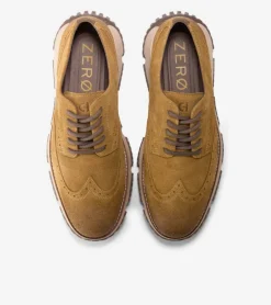 Cole Haan Dress Shoes|Oxfords*Men's 4.ZER&Oslash;GRAND Wingtip Winter Oxfords DesertOlive-OxfordTan-Lava