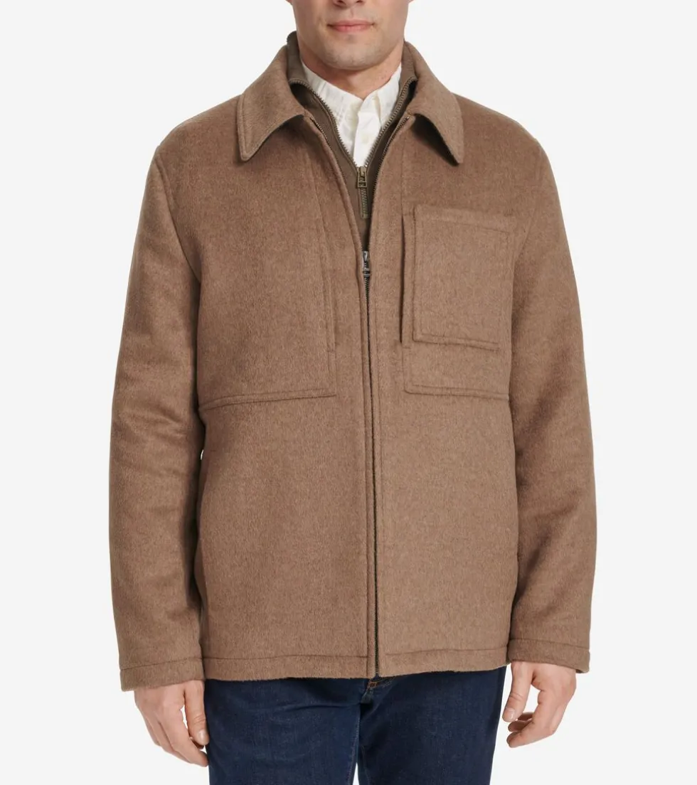 Cole Haan Wool Coats|Outerwear*Men's Zip-Front Blouson Jacket Mushroom