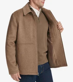 Cole Haan Wool Coats|Outerwear*Men's Zip-Front Blouson Jacket Mushroom