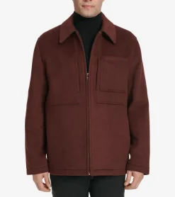 Cole Haan Wool Coats|Outerwear*Men's Zip-Front Blouson Jacket Wine