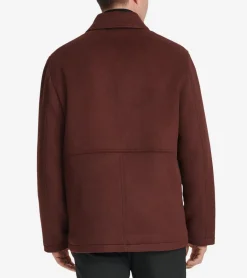 Cole Haan Wool Coats|Outerwear*Men's Zip-Front Blouson Jacket Wine