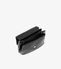 Cole Haan Crossbody Bags*Mini Convertible Chain Bag BlackCrocPrint