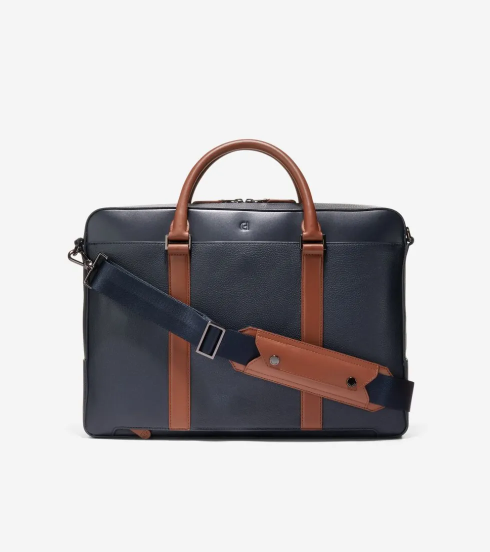 Cole Haan Backpacks & Briefcases*Triboro Briefcase NavyBlazer-NewBritishTan