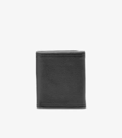 Cole Haan Wallets*Trifold Colored Edge Black-Grey