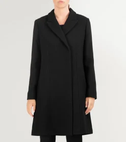 Cole Haan Wool Coats|Peacoats & Blazers*Women's Asymmetrical Peak Lapel Coat Black