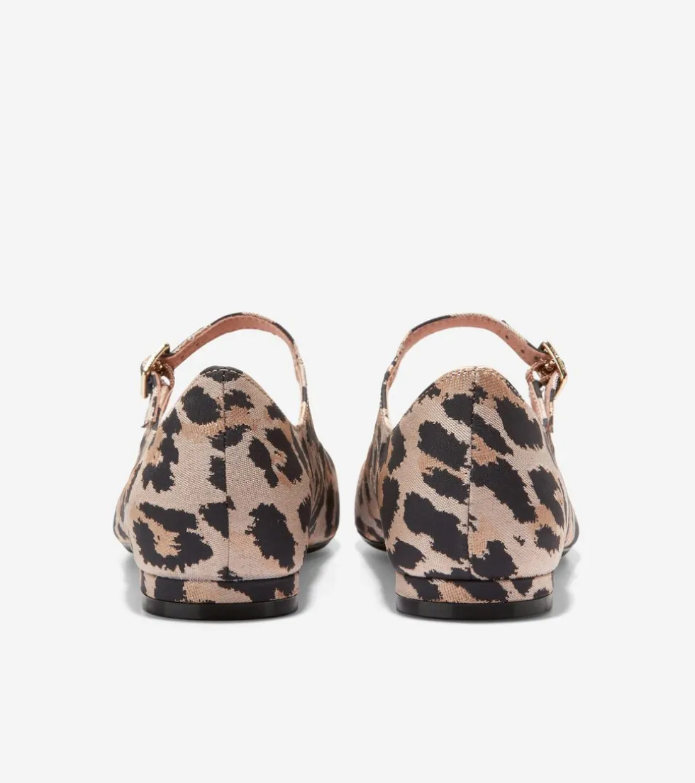 Cole Haan Dress Shoes|Flats & Ballets*Women's Bridge Mary Jane Ballet Flats LeopardPrintJacquard