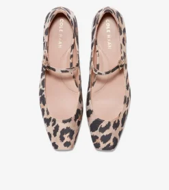 Cole Haan Dress Shoes|Flats & Ballets*Women's Bridge Mary Jane Ballet Flats LeopardPrintJacquard