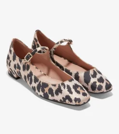Cole Haan Dress Shoes|Flats & Ballets*Women's Bridge Mary Jane Ballet Flats LeopardPrintJacquard