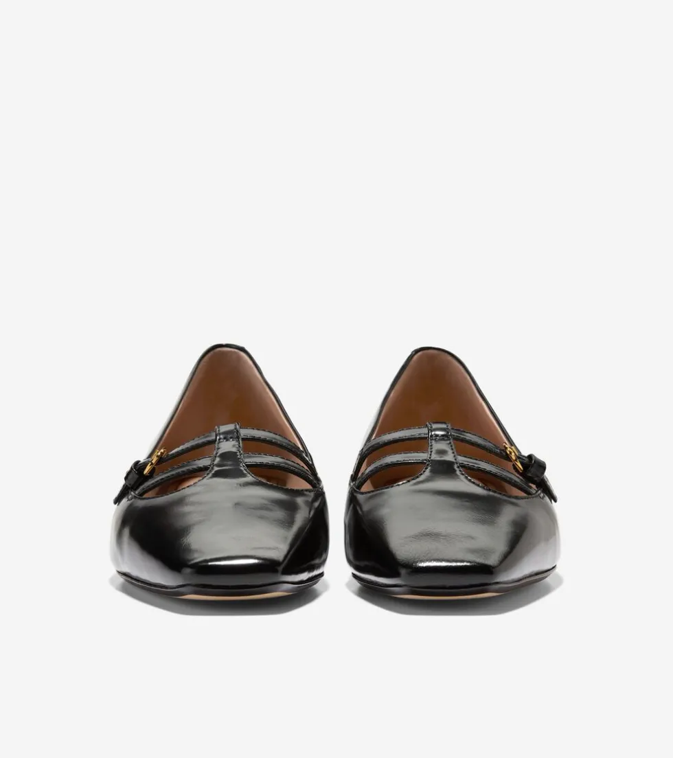 Cole Haan Dress Shoes|Flats & Ballets*Women's Brigid T-Strap Ballet Flats Black