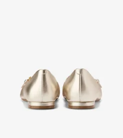 Cole Haan Dress Shoes|Flats & Ballets*Women's Brigid T-Strap Ballet Flats SoftGold