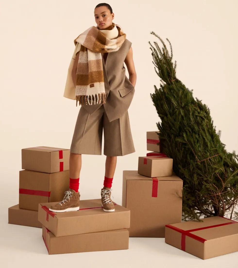 Cole Haan Hats, Gloves, & Scarves|Hats, Gloves, & Scarves*Women's Check Print Scarf OxfordTan