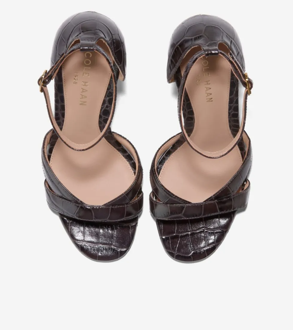 Cole Haan Dress Shoes|Heels & Pumps*Women's Christena Heeled Sandals ChocolateCrocPrint