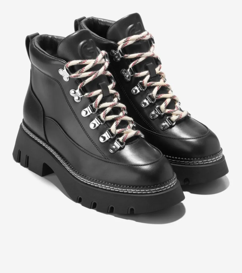Cole Haan Boots*Women's Delilah Waterproof Lace-Up Boots Black