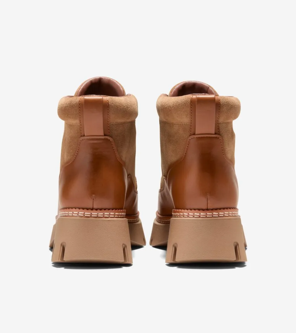 Cole Haan Boots*Women's Delilah Waterproof Lace-Up Boots GoldenHoney