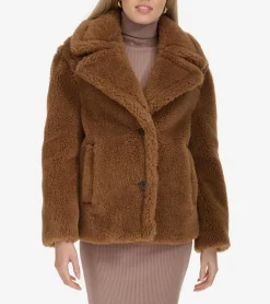 Cole Haan Peacoats & Blazers|Outerwear*Women's Faux Fur Teddy Jacket Toffee