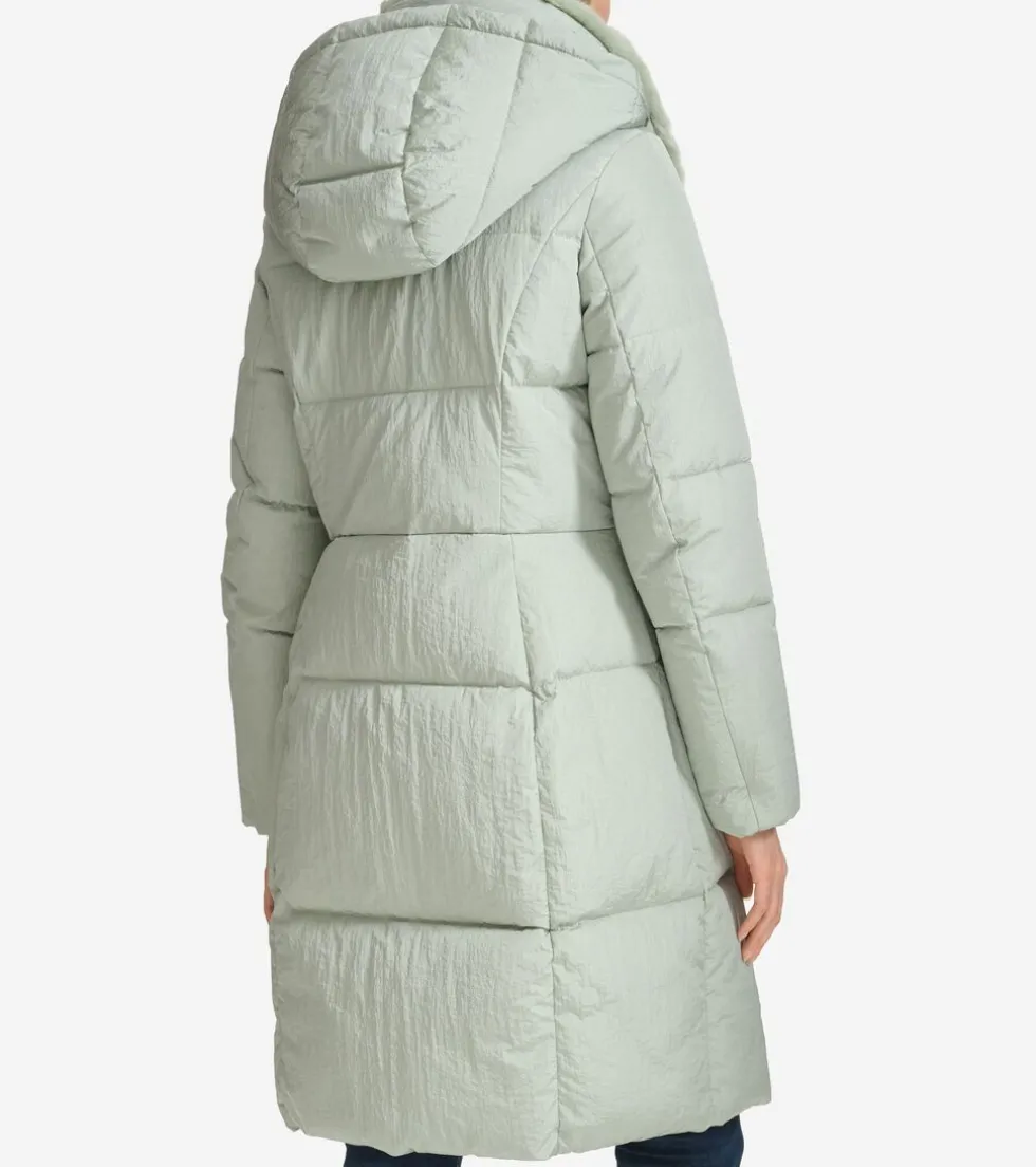 Cole Haan Puffer Jackets|Outerwear*Women's Faux-Fur Collar Puffer Coat Sage