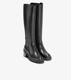 Cole Haan Boots*Women's Gema Tall Waterproof Lug Boots Black