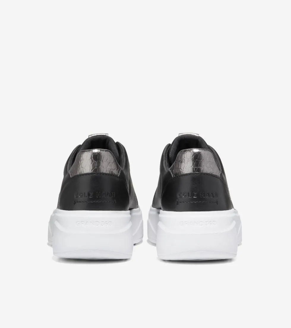 Cole Haan Sneakers*Women's GrandPrø Demi Slip-On Sneakers Black-DarkSilver-OpticWhite
