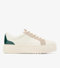 Cole Haan Sneakers*Women's GrandPr&oslash; Max Platform Sneakers Ivory-Oat-PineCrocPrint
