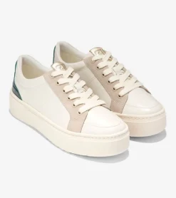 Cole Haan Sneakers*Women's GrandPr&oslash; Max Platform Sneakers Ivory-Oat-PineCrocPrint
