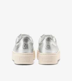 Cole Haan Sneakers*Women's GrandPr&oslash; Max Platform Sneakers SilverMetallic-Ivory