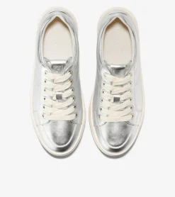 Cole Haan Sneakers*Women's GrandPr&oslash; Max Platform Sneakers SilverMetallic-Ivory