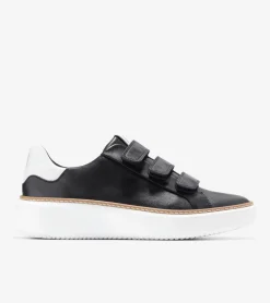Cole Haan Sneakers*Women's GrandPr&oslash; Topspin Triple Strap Sneakers Black-OpticWhiteCroc