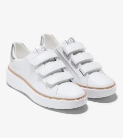 Cole Haan Sneakers*Women's GrandPrø Topspin Triple Strap Sneakers OpticWhite-Silver