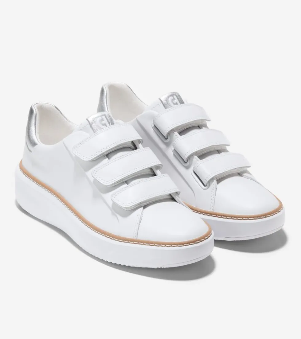 Cole Haan Sneakers*Women's GrandPrø Topspin Triple Strap Sneakers OpticWhite-Silver