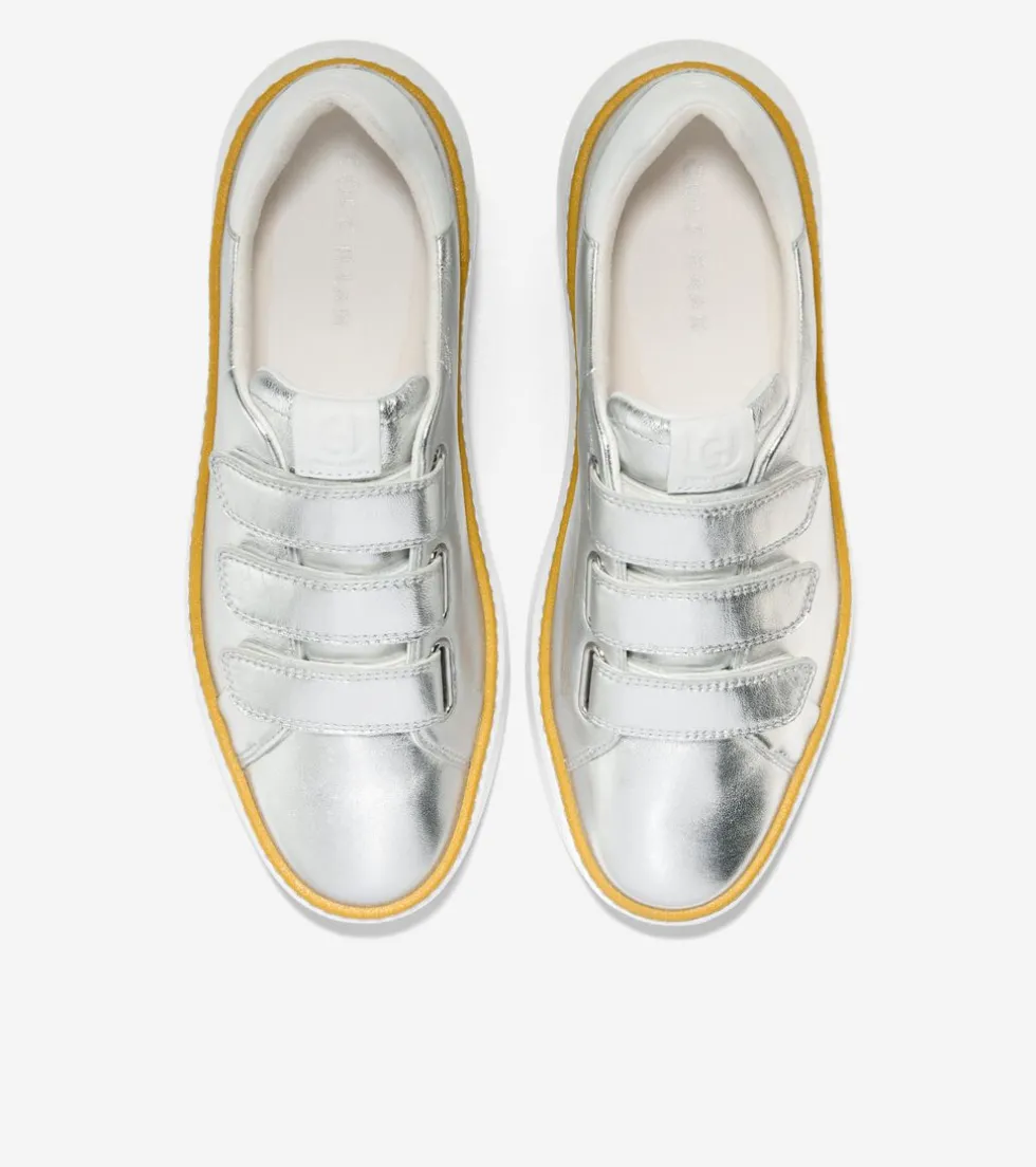 Cole Haan Sneakers*Women's GrandPrø Topspin Triple Strap Sneakers Silver-OpticWhite