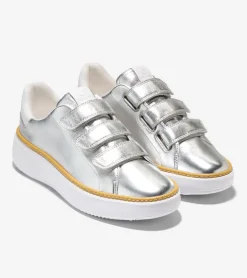Cole Haan Sneakers*Women's GrandPrø Topspin Triple Strap Sneakers Silver-OpticWhite